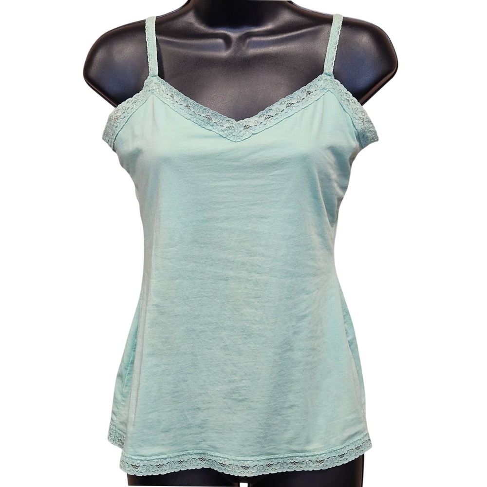 The Limited Women's Mint Green Lace‎ Trim Cami Camisole Tank Top Stretch Size M